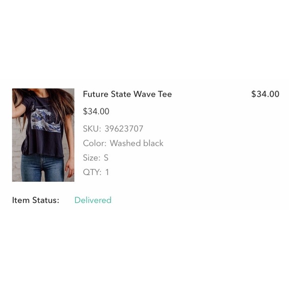SOLD!!!!Future State Wave T Shirt - Picture 4 of 4